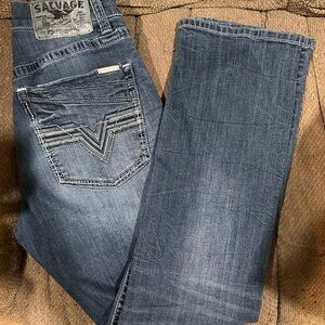 Buckle Men Jeans Straight - Medium Blue Wash